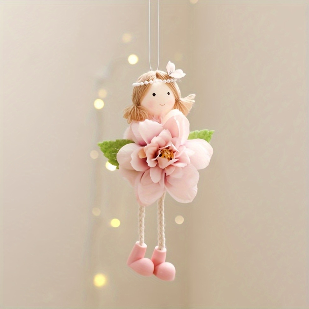 Large Flower Girl Pendant Keychain